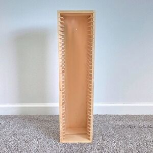 IKEA Boalt Natural Wood 35 CD Storage Rack Wall Mount Tower Vintage